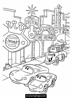 236x318 Free Disney Cars Coloring Pages Disney Cars Party