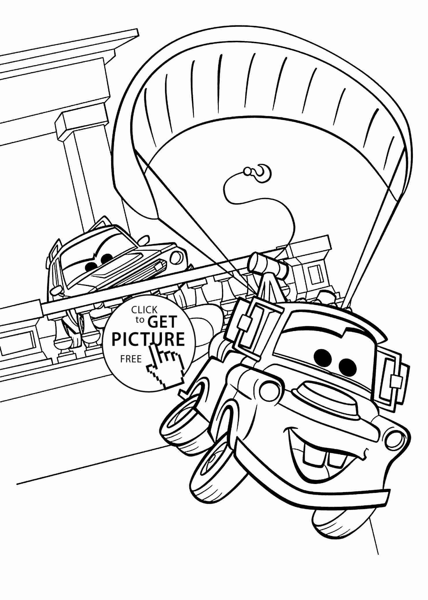 1483x2079 Tow Mater From Cars 3 Coloring Page Free Printable Pages Bright