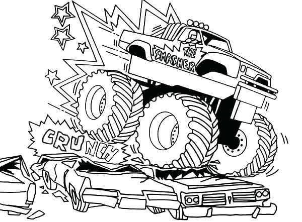 600x442 Coloring Pages Cars And Trucks