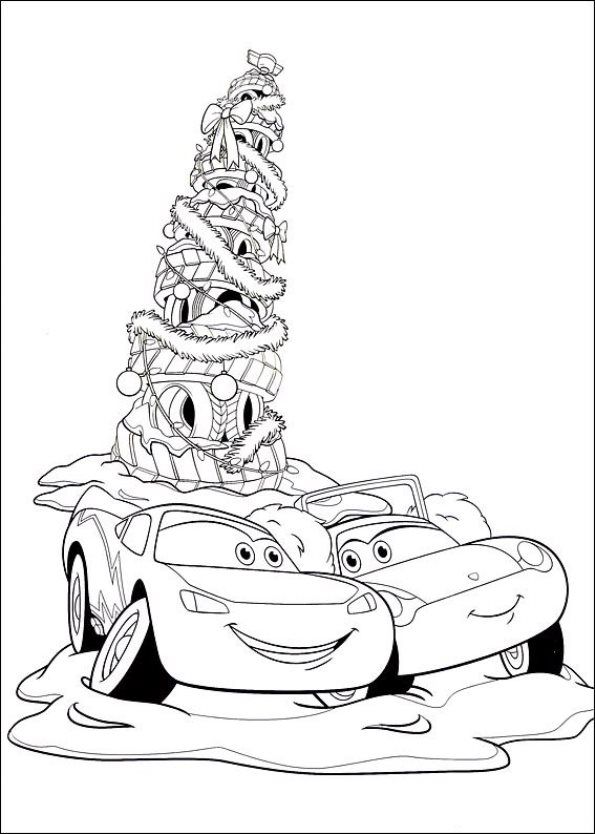 595x834 Kids N Fun 5 Coloring Pages Of Cars Christmas Svg Files