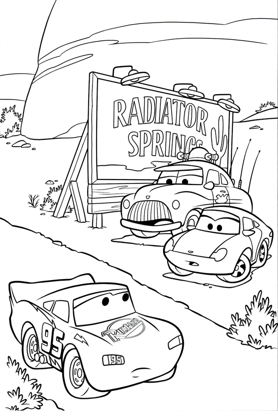 567x850 Coloring In Cars Coloring Pages From The 2 Disney Movies