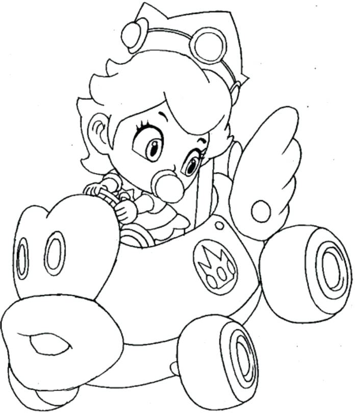698x809 Mario Cart Coloring Pages Kart Coloring Pages Pics Of Kart