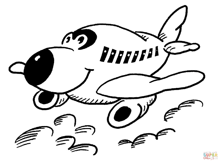 750x557 Airplanes Coloring Pages Free In Airplane Page Prepare 15