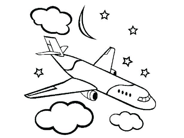 615x461 Airplane Coloring Page