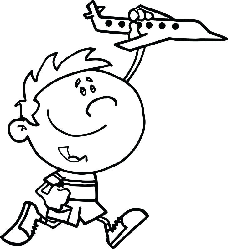 728x794 Coloring Page Airplane