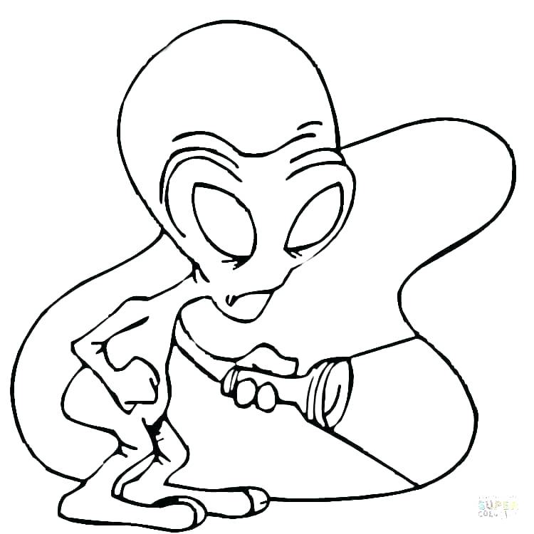 Cartoon Alien Coloring Pages