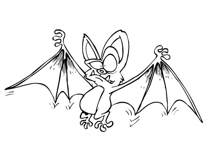 Cartoon Bat Coloring Pages