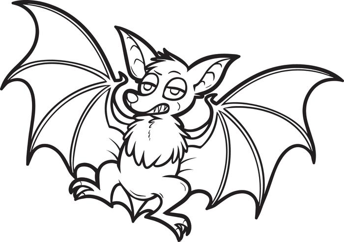 700x493 Cozy Design Bat Coloring Pages Free Printable Cartoon Page