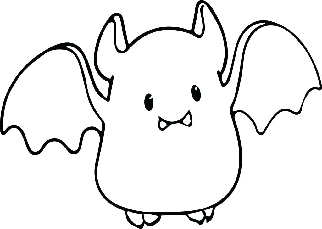 1024x728 Bat Coloring Pages Bat Coloring Page Small Cute Baby Cartoon