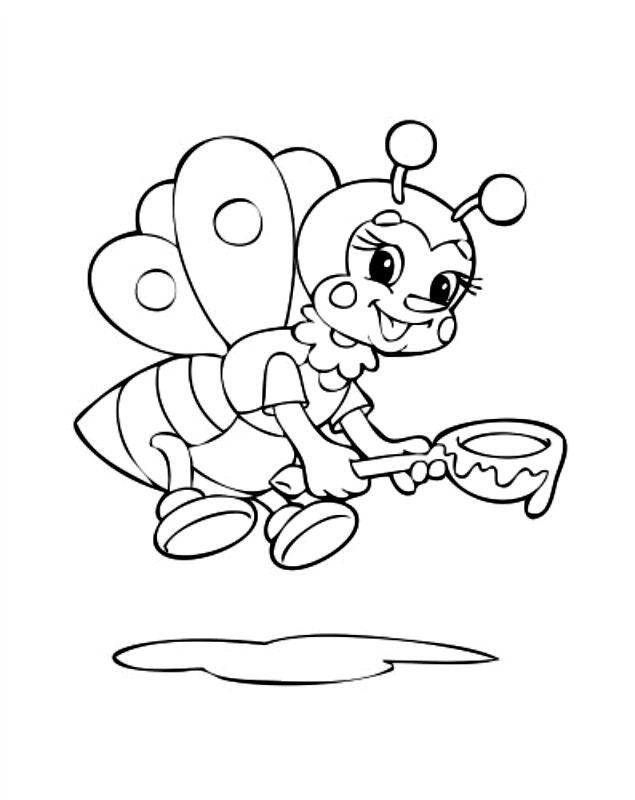 635x800 Cute Bumble Bee Coloring Pages Download And Print For Free
