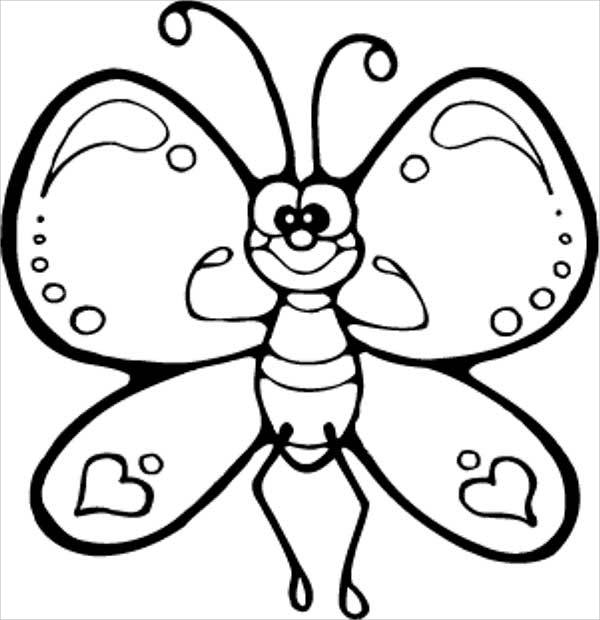Cartoon Butterfly Coloring Pages