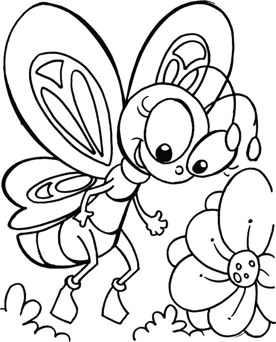 551x683 Cute Butterfly Coloring Pages