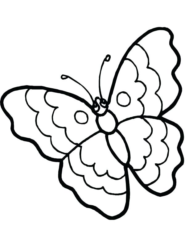 600x800 Butterfly Coloring Page Outstanding Cartoon Butterfly Coloring