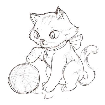 400x400 Cat Color Pages Printable Kitten Coloring Page Cartoon Cat