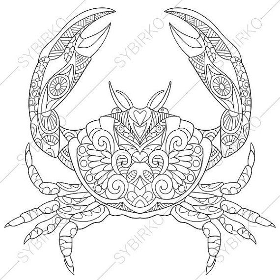 Cartoon Crab Coloring Pages