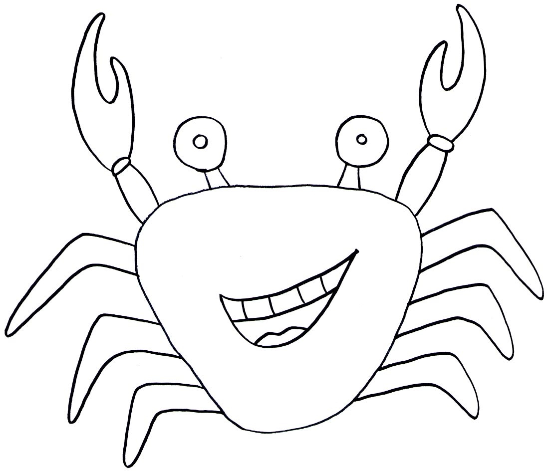 1100x950 Cartoon Crab Coloring Pages Page