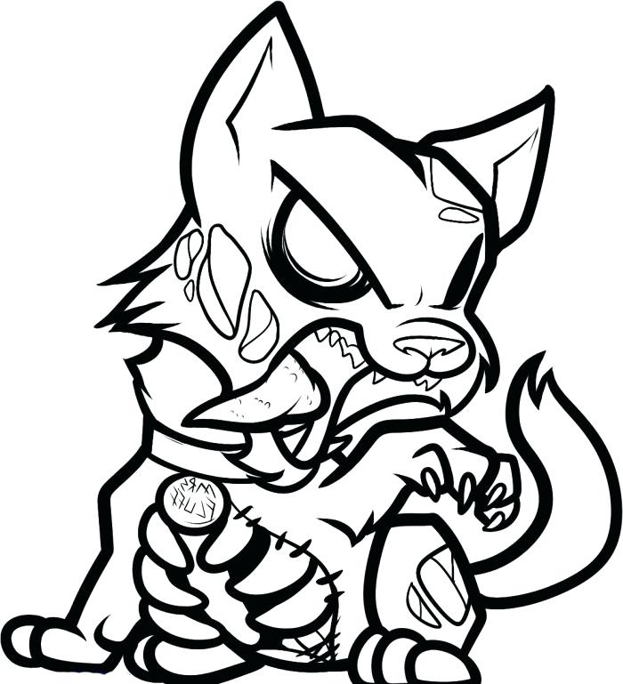 700x769 Dog Coloring Page Zombie Dog Coloring Pages Cartoon Coloring Pages