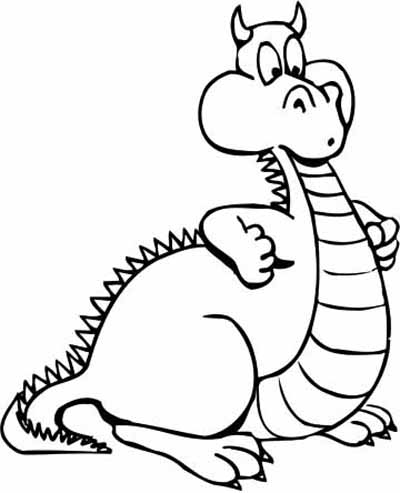 400x493 Cute Baby Dragons Coloring Pages