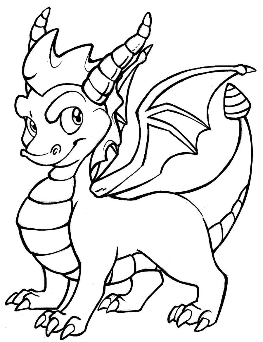 900x1170 Dragon Coloring Pages Spyro Of Cartoon Dragons 4905