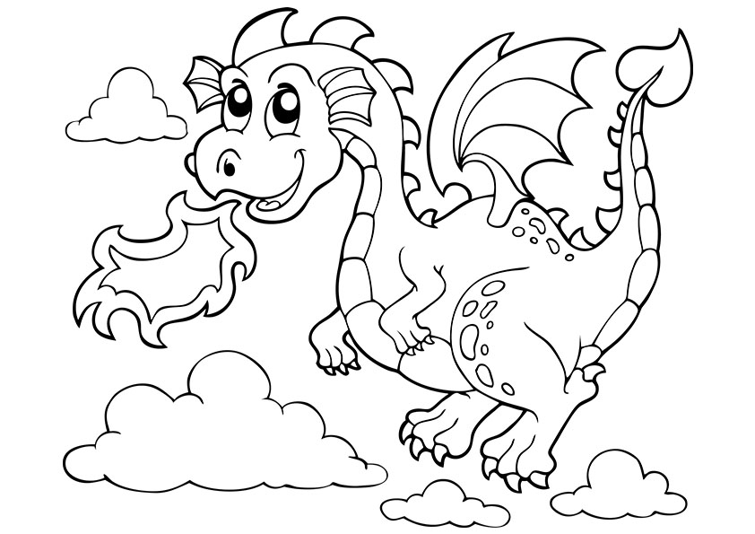 842x595 Free Printable Dragon Coloring Pages For Kids