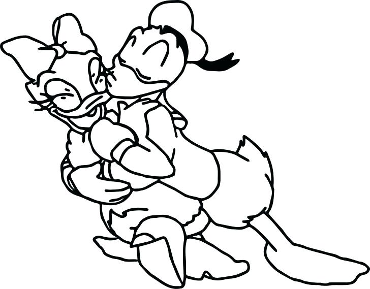 728x569 Donald And Daisy Duck Colouring Pages Coloring Commander Drawing