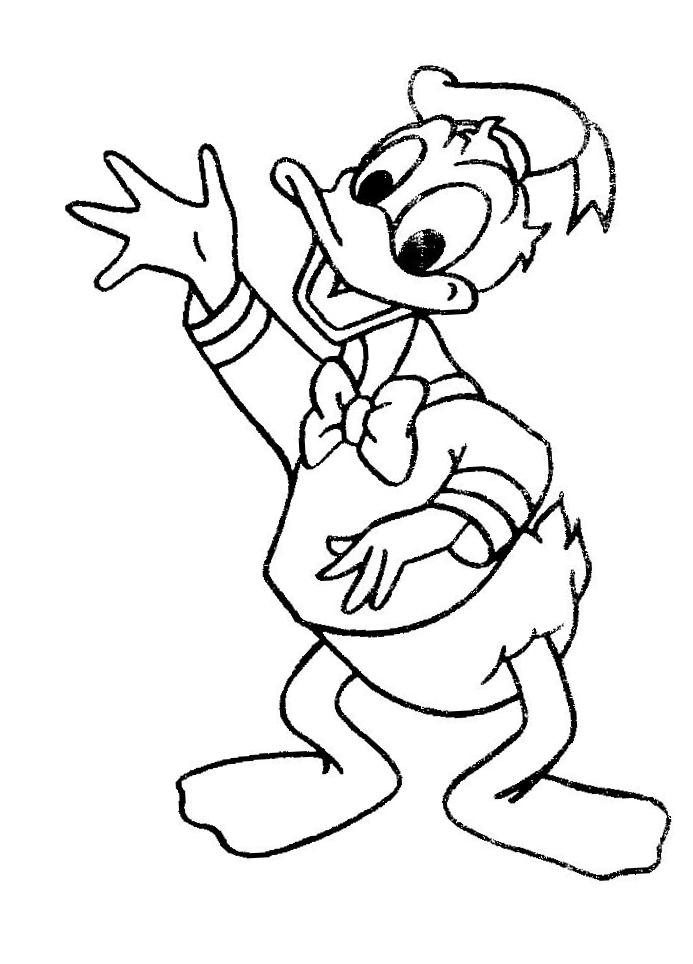 693x964 Cartoon Duck Coloring Page Images Pictures