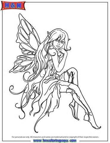 370x480 Beautiful Cartoon Fairy In Boots Coloring Page H Amp M Coloring