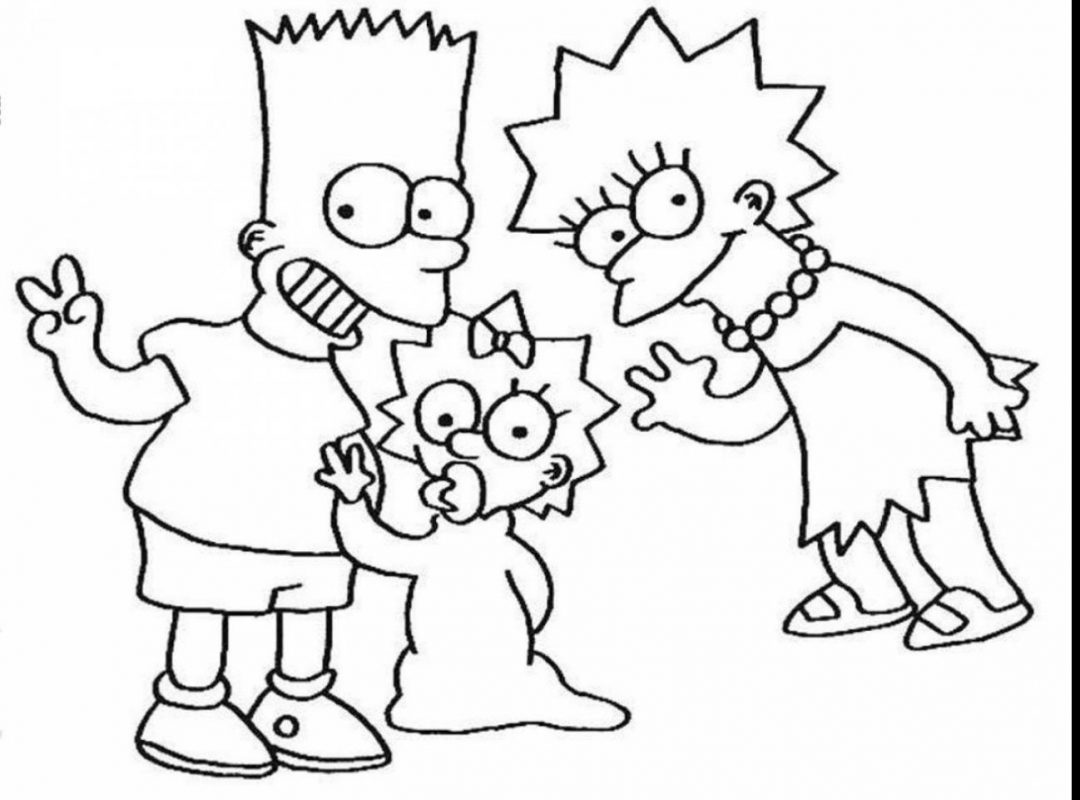 1080x800 Maggie Simpson Coloring Colouring Pages The Simpsons Cartoon