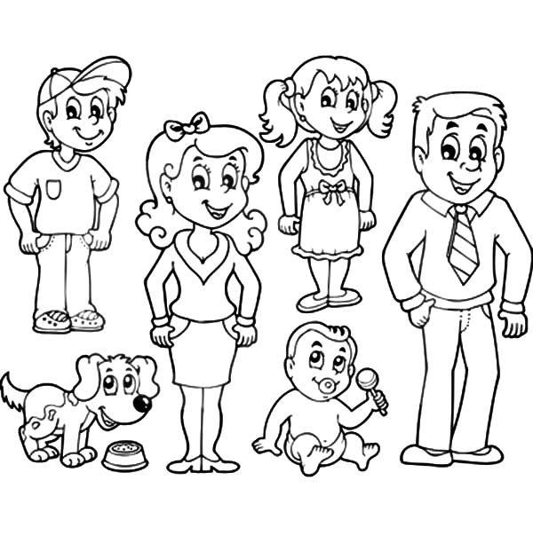 600x630 Coloring Pages For Family 24 Coloring Pages Of Family Members