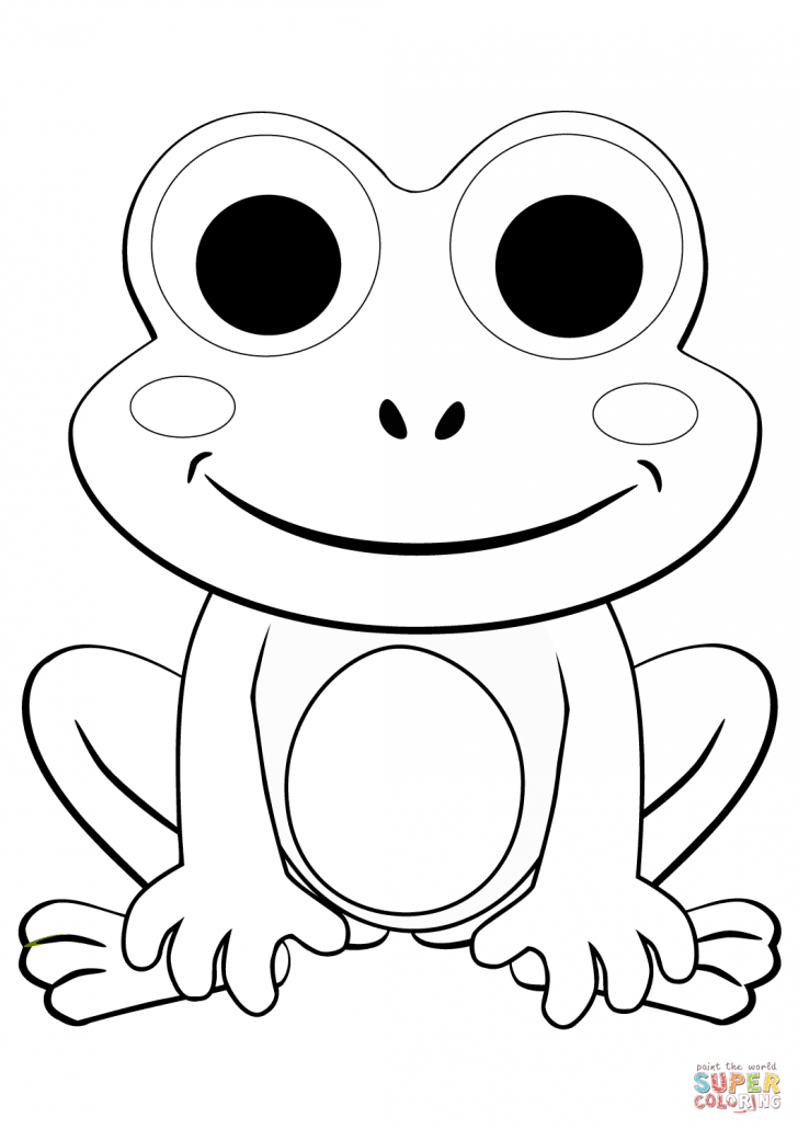 728x1030 Cute Frog Coloring Pages