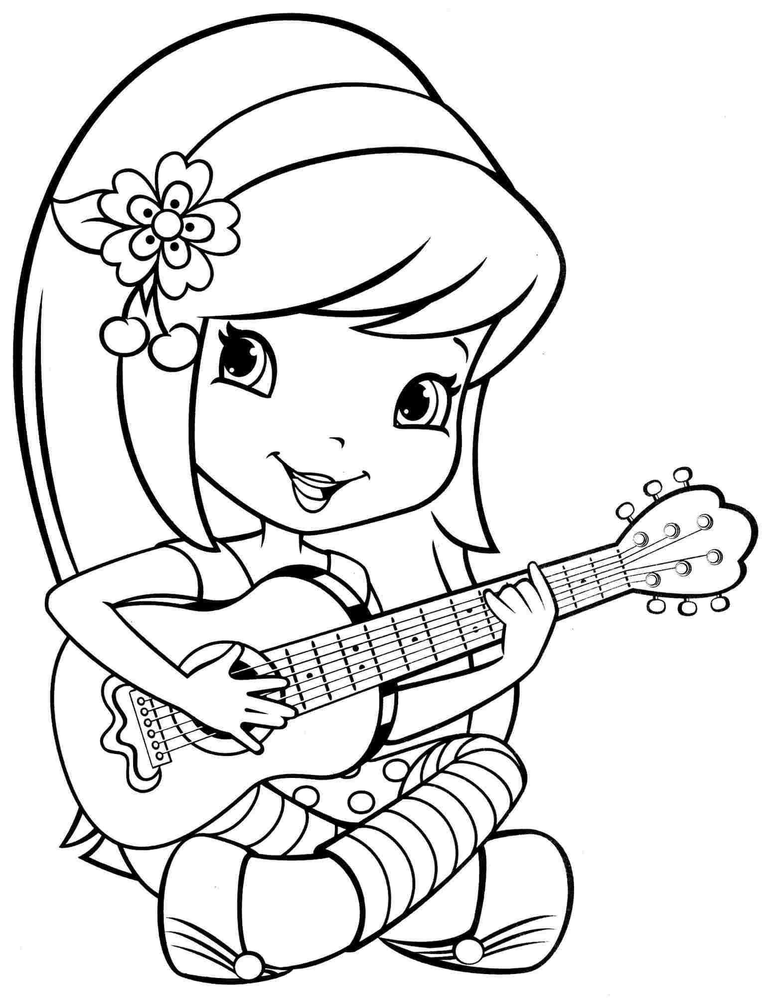 1549x2000 Cartoon Little Girl Coloring Pages Free Coloring Sheets