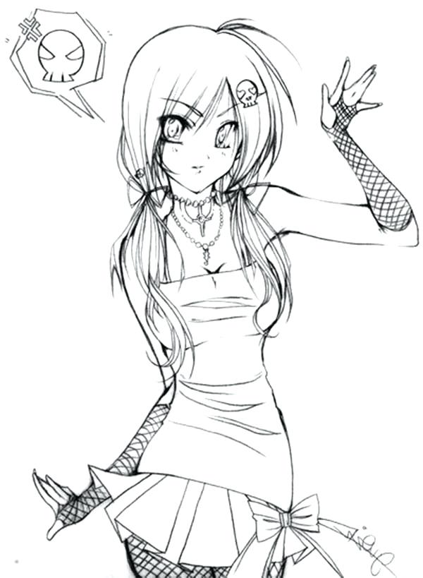 600x819 Cute Cartoon Girl Coloring Pages Warrior Cats Anime Girl Coloring