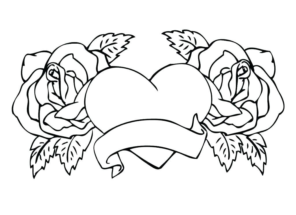 1024x744 Cartoon Heart Coloring Pages