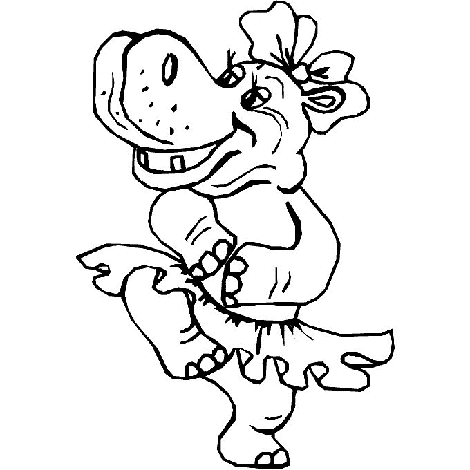 680x680 Hippo Coloring Pages Lovely Cute Cartoon Hippo Coloring Page