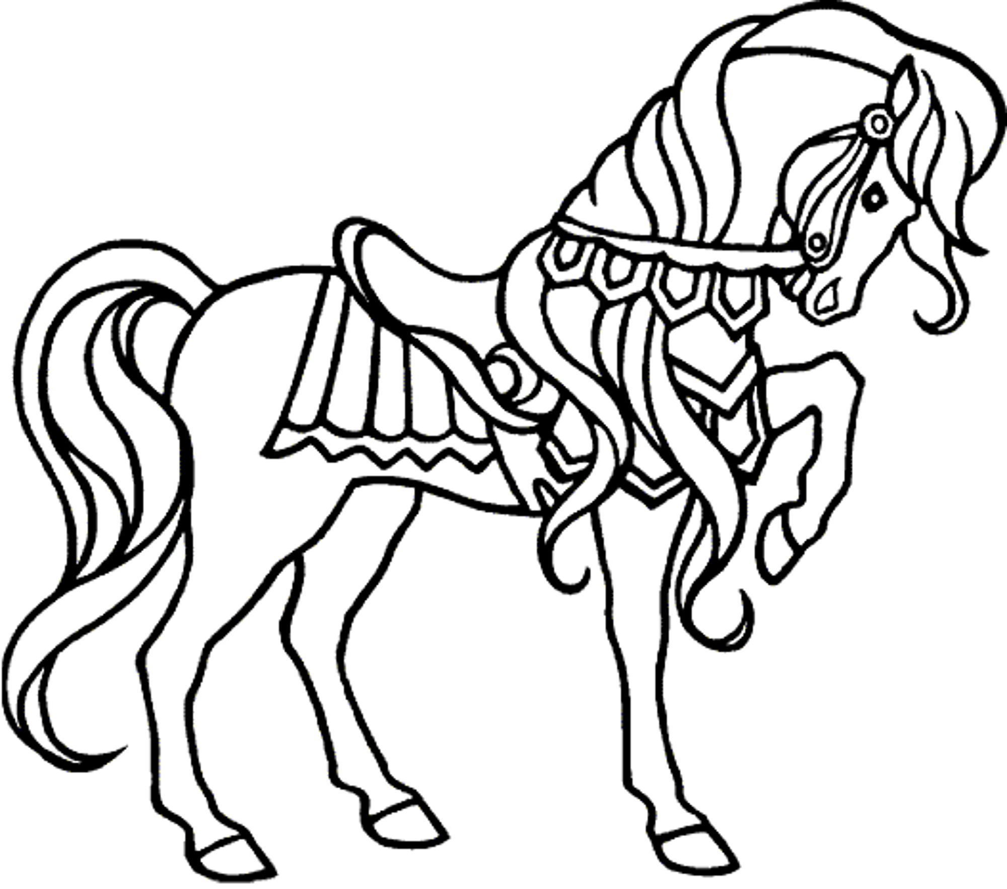 2000x1765 Horse Coloring Pages For Girls Download