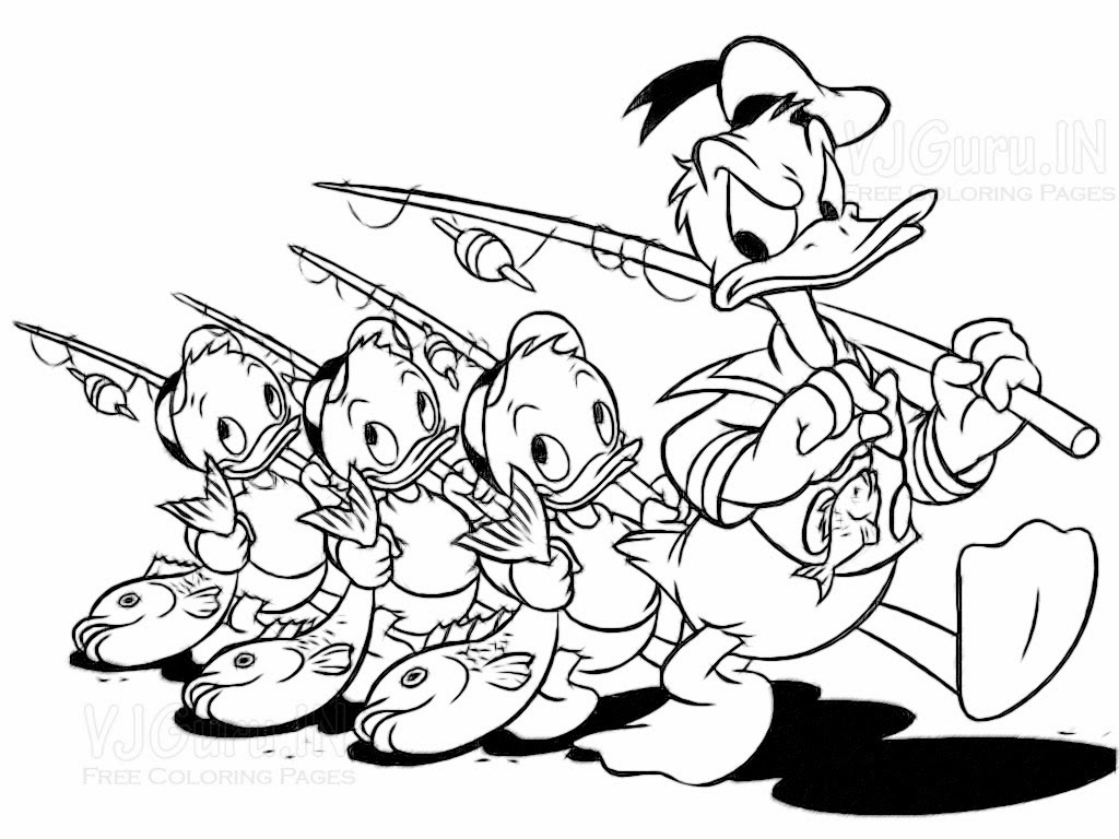1024x768 Free Online Printable Coloring Pages How To Draw Hd Videos Donald