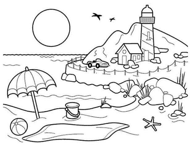 620x479 Beach House Coloring Pages