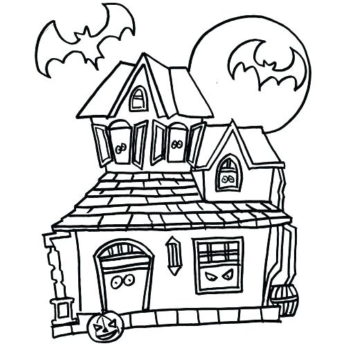 500x500 Cartoon House Coloring Pages