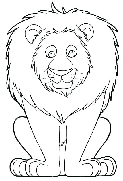 432x637 Lion Head Coloring Pages As Cute Cartoon Comic Lion Coloring Page