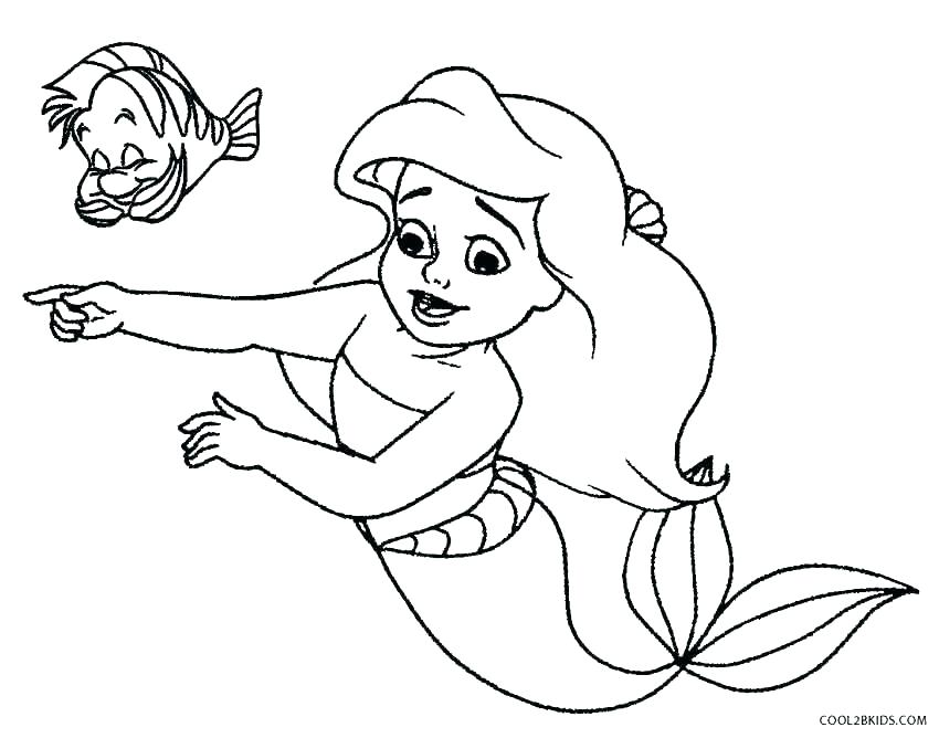 850x668 Coloring Pages Of The Little Mermaid Cartoon Mermaid Coloring