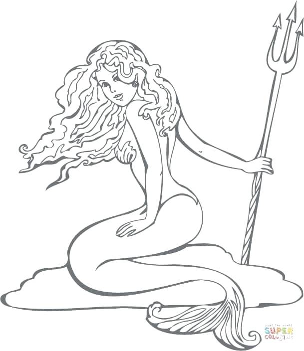 609x704 Mermaid Coloring Pages Cartoon Mermaid Coloring Pages Mermaid