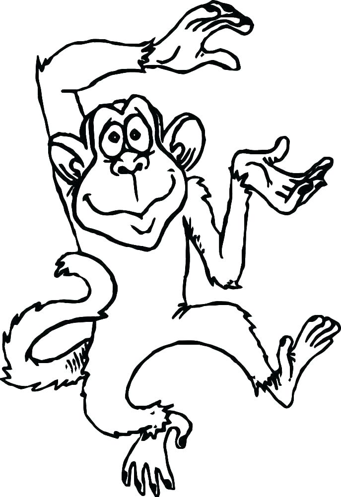 687x1002 Cartoon Monkey Coloring Pages Monkeys Coloring Pages Printable