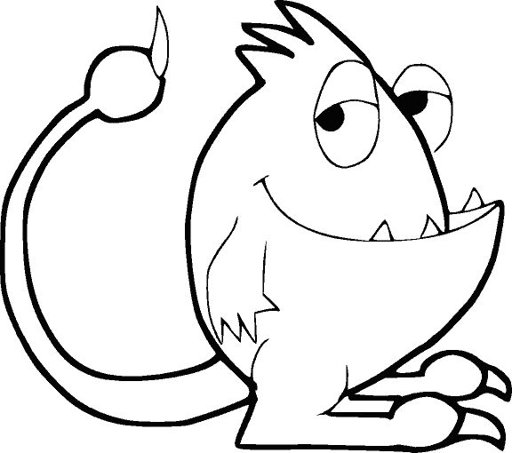 Cartoon Monster Coloring Pages