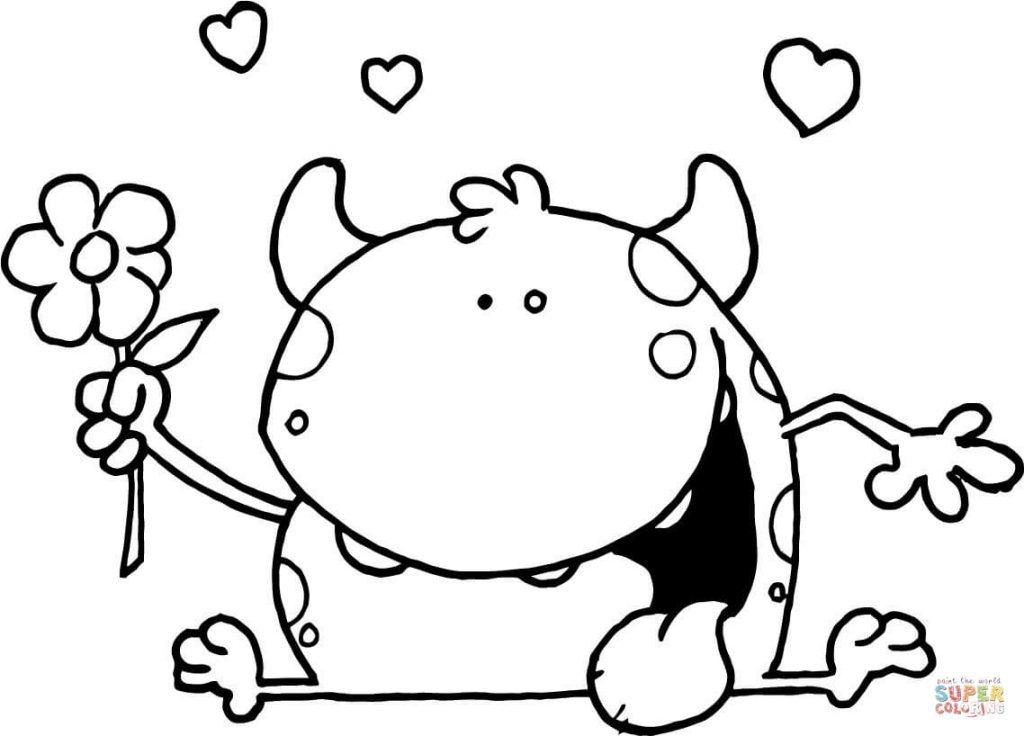1024x736 Cute Monster Coloring Pages