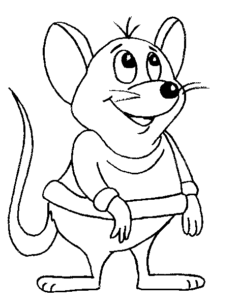 470x606 Cartoon Mouse Coloring Page