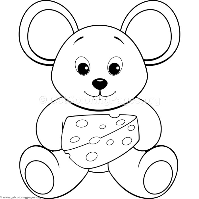700x700 Simple Cute Cartoon Mouse Coloring Pages