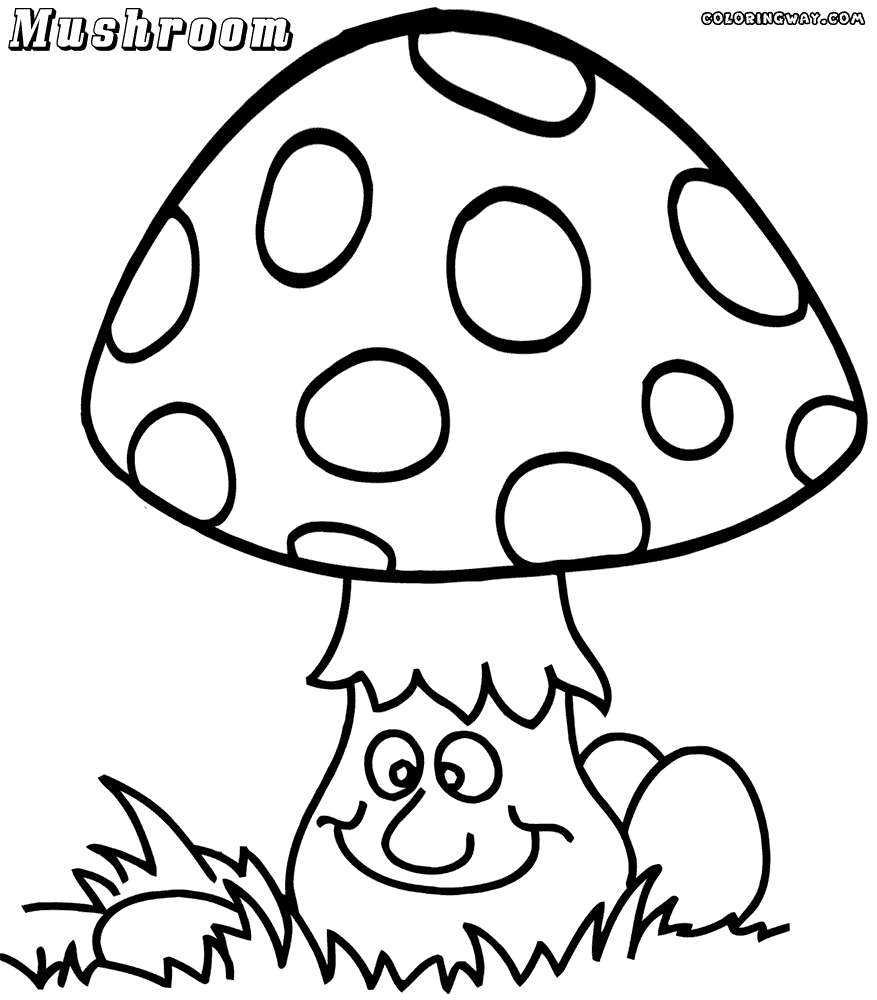 Cartoon Mushroom Coloring Pages