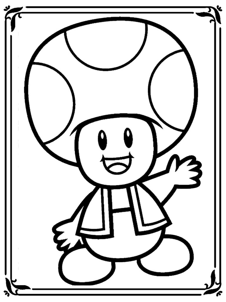 768x1024 30 Mario Mushroom Coloring Page, Pin Mushroom Super Mario Brothers