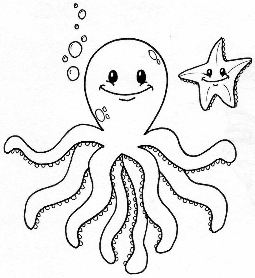 855x934 Cute Octopus Coloring Pages Collection Coloring For Kids 2018