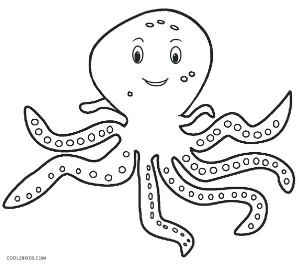 600x531 Octopus Coloring Pages Octopus Coloring Page Best Octopus Coloring
